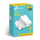 300Mbps AV600 Wi-Fi Powerline Extender Starter Kit, TP-Link, TL-WPA4220KIT, 600 Mbps, 10/100 Mbps, 2 Ethernet Ports, 300 m