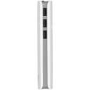 Esperanza Radium akumulators EMP106WE, 8000 mAh, 5 V, 1,5 A, 2 A, 3 ierīces, Micro-USB, pelēks, balts