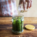 500 ml &ldquo;Fisz&rdquo; sooneline purk BROWIN 132522, kuldne &Oslash;82/6 kaas, 6 tk, klaas, 8.7x8.7x12.3 cm