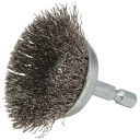 Antgalis su taurės formos šepečiu 38 mm, 1/4" HEX gofruoto plieno šeriai D-76554 MAKITA