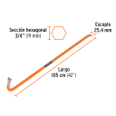 Nagų traukiklis, laužtuvas 1050mm, 2700g, BU-105 TRUPER
