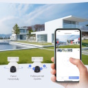 Ezviz H80 CS-H80f Āra 3×4MP Pan & Tilt 360° Gudrā Wi-Fi Kamera MicroSD / Nakts Redzamība Balts