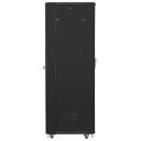 Lanberg Vaba seisva rack FF01-6842-12B, 600x800x2055mm, 42U, 800kg, IP20, 4 230V ventilaatorit, karastatud klaas