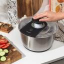 Salter Salātu vērpējs BW14097, 6L, sudraba, nerūsējo&scaron;ais tērauds, neslīdo&scaron;a pamatne, iebūvēts notecinātājs