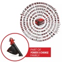 Bezvadu lapu sūknis VENTURRO 18/210, EINHELL, 3433625, 18V, 500 m³/h, 210 km/h pūšanas ātrums, 45L kolekcijas soma, ērta roktura funkcija