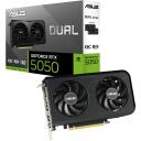 Asus Видеокарта DUAL-RTX5050-O8G 8GB GDDR6, 2560 CUDA ядер, 2 вентилятора, PCIe 5.0, 7680x4320, 128 бит