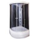 Baltic Aqua Du&scaron;as kabīne RENNE-D 9122549, 900mm, 900mm, 2150mm, pusapaļa, hidromasāža