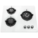 Iseasy dujinė viryklė MGBG-603 balta, 3.3 kW, 2.7 kW, 1.75 kW, 3 kaitinimo zonos, elektrinis uždegimas