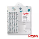 Dušo užuolaida Rayen, 180x200cm, balta/mėlyna 01234701 RAYEN