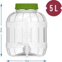 Browin alkohola destilācija 403510 Vypito Subtly Fruity, 4.6 L, 12% alkohols, 18 dzērieni, 7 dienas fermentācija, 5 L burka