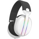 Subsonic Vektra bezvadu austiņas SA5717-2, 205g, balta, bezvadu, virs ausīm, iebūvēts mikrofons, skaļuma regulētājs
