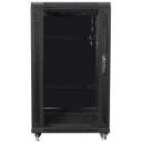Lanberg Rack kapp 19" vabalt seisev FF01-6622-12B, 22U, 600x600mm, must, karastatud klaasist uks, 800kg kandev&otilde;ime