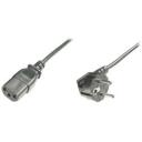 Digitus strāvas kabelis AK-440100-018-S, 1.8m, 250V, 10A, 90&deg; savienotājs, H05VV-F3G, melns