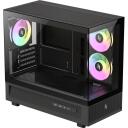 Gamemax Korpus NEX C31 BK, 1+1 x 3.5", 1 x 2.5", 4, 2 x USB 3.0, 1 x USB-C, 1 x k&otilde;rvaklapid, 180mm