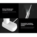 Ультразвуковая электрическая зубная щётка 46000об/мин 9 сценариев 3D touch беспроводная зарядка до 40 дней IPX7 белая ADB0003 Aeno