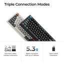 Keychron Klaviatūra Q3U-M4 80% TKL, 8000 Hz, RGB LED, Bluetooth 5.3, PBT klavi&scaron;ai, 660 h baterijos veikimo laikas, juoda