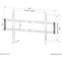 Neomounts настенный крепеж WL30-550BL18, фиксированный, 43-86", 60 кг, VESA 100x100-800x400 мм, глубина 2,3 см, черный