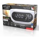 Adler Digitaalne &auml;ratuskell AD 1186W, 230V, 9V, LED ekraan, termomeeter, kalender, snooze funktsioon