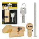 Keltin Užrakto cilindras su rankena K02648, 30/30G mm, aliuminis, ZnAl lydinys, &scaron;lifuotas žalvaris, 3 raktai, 25000 ciklų