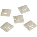 Logilink Kabeļu saitiņu stiprinājumi 20x20 mm KAB0042, 100 gab., Pa&scaron;līmējo&scaron;i, ABS, balta krāsa