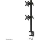 Neomounts lauakinnitus FPMA-D700DV, 2 monitorile kuni 27", VESA 75x75/100x100 mm, must, k&otilde;rguse reguleerimine, 6 kg
