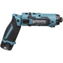 Makita Дрель DF012DSE, 7,2В, 2x1,5Ач, 21+ уровней крутящего момента, 6мм дерево, 5мм сталь, 2 скорости, зарядное, кейс