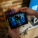 Weather Station RCC, DCF 2MEASURE 260808, electronic, wireless, backlit, sensor, black