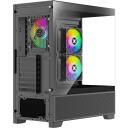 Xilence Корпус для ПК XG172, 3x120mm PWM ARGB вентиляторы, 2x3.5" HDD, 3x2.5" SSD, ATX, черный