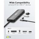Goobay USB centrmezgls, 76565, 4 x USB-C 3.2, 10 Gbit/s, alumīnija/plastmasas korpuss, plāns dizains