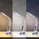 Hawk Galda lampa HW-LAMP05, 5W, 3 krāsu temperatūras, RGB, 2 LED spuldzes, modinātājpulkstenis
