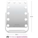 Rio kosmeetiline peegel MMHD-EU/1,3, 12 LED, 3 v&auml;rvi režiimid, puutetundlik paneel, vabalt seisev