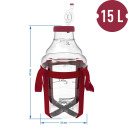 Небьющийся демиджон BROWIN 644215, 15 L, полипропилен BPA-free, 24.6x24.6x47 cm