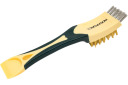 Metal Brush 3in1 ROCKFORCE RF-340129725 210 mm with rubber handle, durable plastic, stainless steel and brass bristles