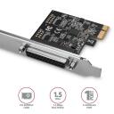 Axagon интерфейсная карта PCEA-P1N, PCIe 2.0, 1 параллельный порт, DB25, 5 Гбит/с, CE, RoHS, 1 шт.