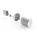 Tedee Nordic adapter nutika ukse luku ühendamiseks Skandinaavia tüüpi ustega ilma silindrit vahetamata Metallik