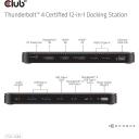 Club3D Thunderbolt 4 sertifitseeritud 12-in-1 dokk CSV-1582, 1xThunderbolt 4, 2xUSB3.2 Gen2 Type-A, 1xUSB3.2 Gen2 Type-C, 2xUSB2.0