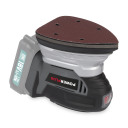 Rokas slīpmašīna 18V, POWERPLUS, POWEB4020, bez akumulatora un lādētāja, 6 slīpēšanas papīri 80x140 mm