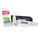 Makita DUC355Z Bezvadu ķēdes zāģis 36 V (2&times;18 V) Bezoglī&scaron;u motors 350 mm atsvars 3/8&Prime; ķēdes solis Ātrums līdz 20 m/s 200 ml eļļas tvertne Elektriskais bremze XPT putekļu/mitruma aizsardzība Melns-Zils