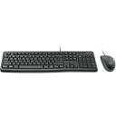 Logitech Klaviatuur ja hiir MK120 920-002562, 1.5m, 1000DPI, 3 nuppu, must, pritsmestekindel