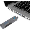 Logilink USB port blocker AU0045, 1x atslēga, 8x slēdzenes, zila, fiziski bloķē piekļuvi USB portam