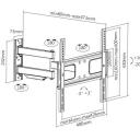 Sunne Sienas stiprinājums 23-42-EAX2, 32-55", 50 kg, Tērauds, Pilna kustība, VESA 200x200, 400x200, 300x300, 400x400