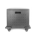 Digitus Ratiņi DN-45007, 16 porti, USB-C, melns, 2 bremzes, 4 riteņi