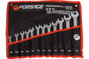 Combined Wrench Set, Forsage, F-5121P, 12 pcs, 8-24 mm, chrome vanadium steel