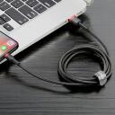 Baseus Cafule USB Lightning kaabel CALKLF-C19, 1,5A, 2m, Apple Lightning, USB, nailonist punutud, alumiiniumist pistik