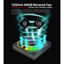 Xilence Вентилятор для корпуса XF078, 120мм, 500-1800RPM, 7-13.2V, черный, PWM, ARGB, 4 винта