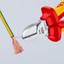 Diagonālie griezēji, KNIPEX, 70 06 160 T, &scaron;aurs galvas dizains, augstas kvalitātes materiāli, VDE sertificēti, 230 g