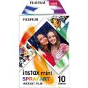 Fujifilm Instax Mini Art Spray Sheet, Fuji instax mini art spray, 54 x 86 mm, ISO 800, 10 pl, erksad v&auml;rvid, loominguline &auml;&auml;r
