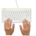 R-Go Tools klaviatuur RGOCOUSWDWH, QWERTY, kaabel, 1.6 m, valge, ergonoomiline disain, LED indikaatorid, kompaktne