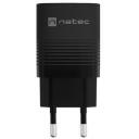 Natec Lādētājs NUC-2141, 30W, 110-240V, 50/60Hz, 3A, 1xUSB-A, 1xUSB-C, melns, ātrā uzlāde