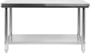 Saliekamais darba galds ar plauktu, YG-09005, YATO, 1600x600x850 mm, nerūsējošais tērauds, max. slodze 150 kg